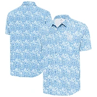 Men's Antigua Powder Blue Los Angeles Dodgers Resort Button-Up Shirt