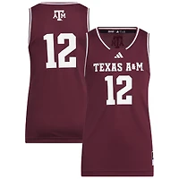 Youth adidas #12 Maroon Texas A&M Aggies Replica Swingman Jersey