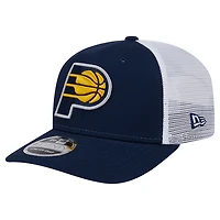 Men's New Era Navy/White Indiana Pacers 9SEVENTY Stretch-Snap Trucker Hat