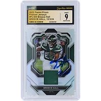 Breece Hall New York Jets Autographed 2022 Panini Prizm Premier Jersey Relic #PJ-BH CGC Fanatics Witnessed Authenticated 9/10 Rookie Card