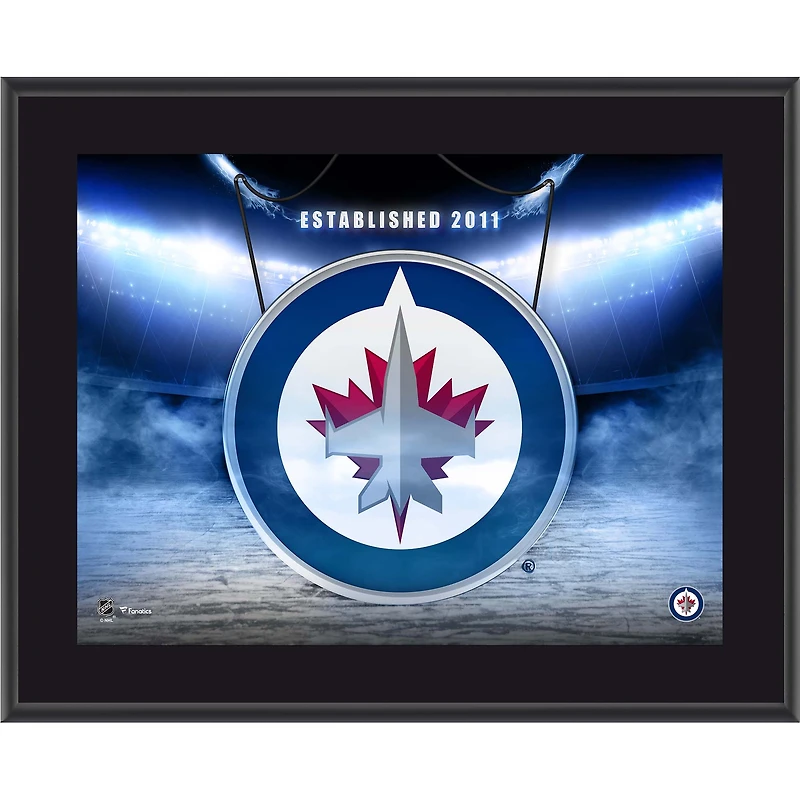 Winnipeg Jets 10.5" x 13" Horizontal Team Logo Sublimated Plaque