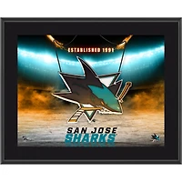 San Jose Sharks 10.5" x 13" Horizontal Team Logo Sublimated Plaque