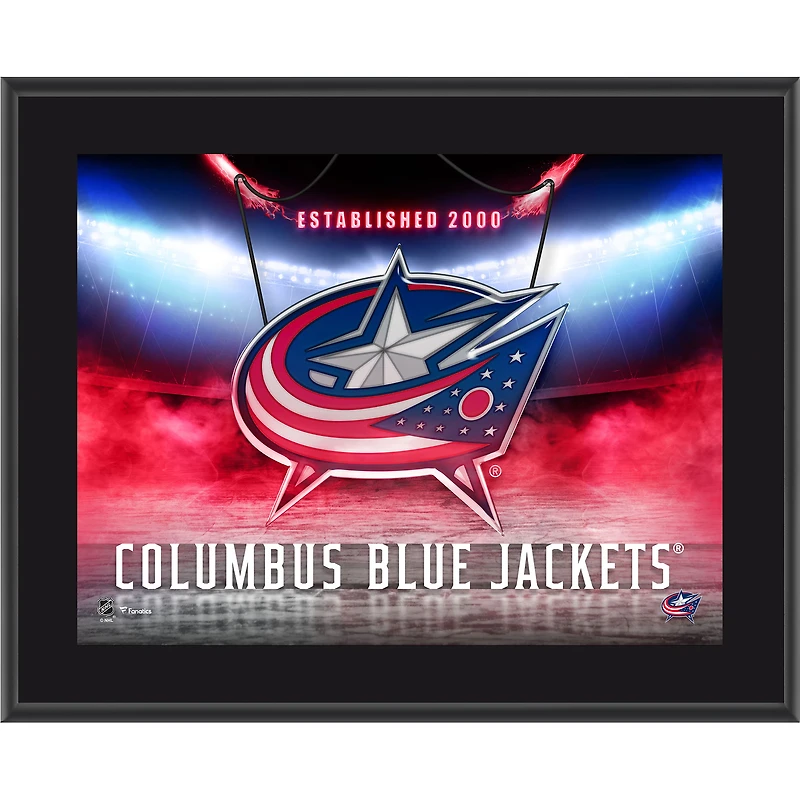 Columbus Blue Jackets 10.5" x 13" Horizontal Team Logo Sublimated Plaque