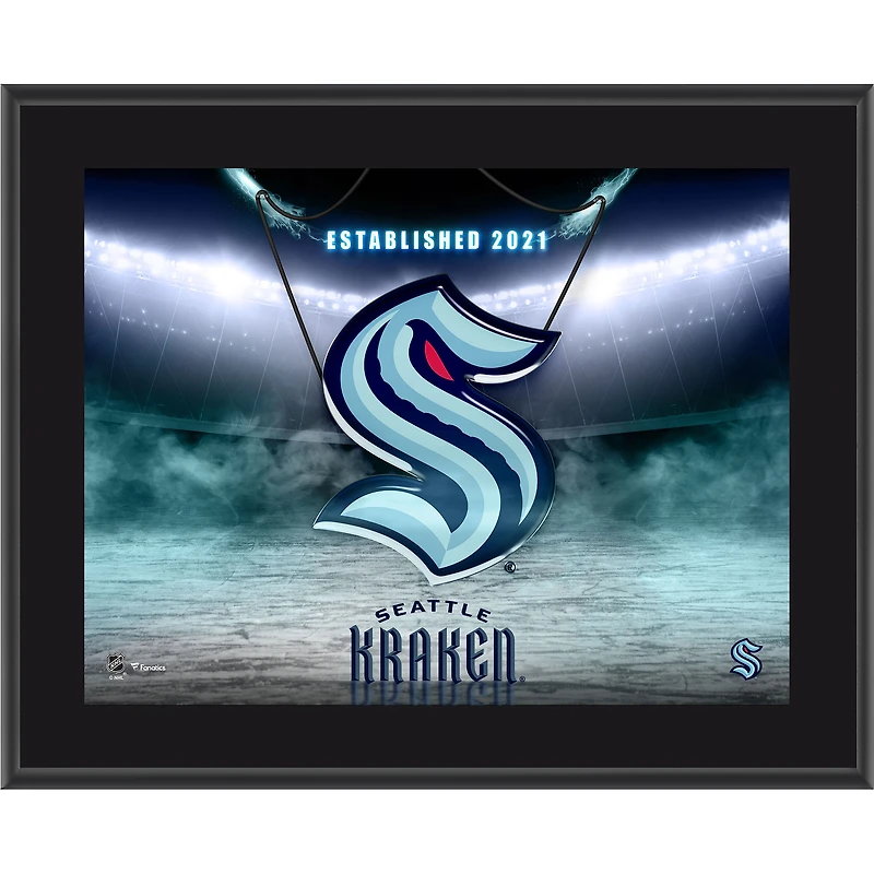 Seattle Kraken 10.5" x 13" Horizontal Team Logo Sublimated Plaque