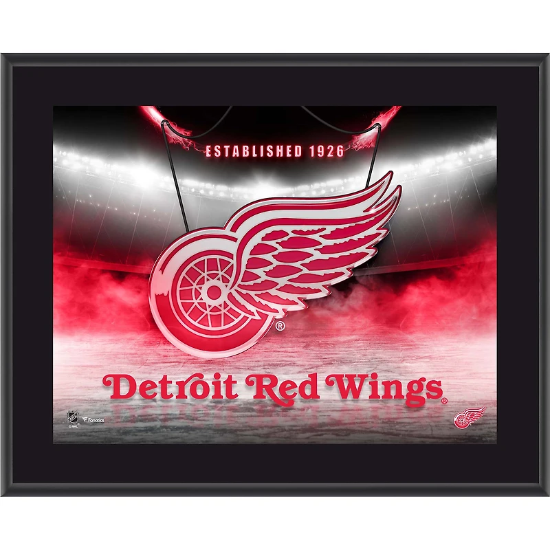 Detroit Red Wings 10.5" x 13" Horizontal Team Logo Sublimated Plaque