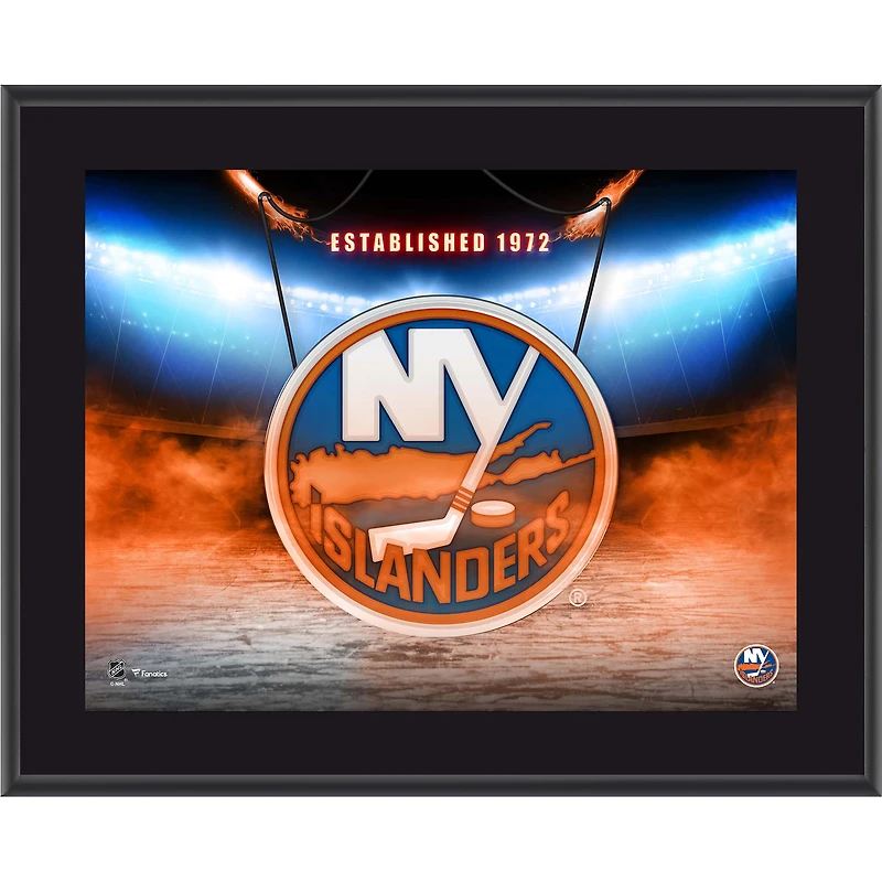 New York Islanders 10.5" x 13" Horizontal Team Logo Sublimated Plaque