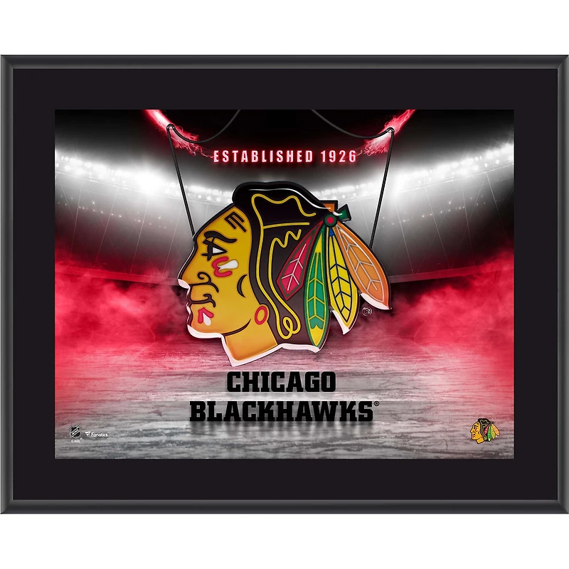 Chicago Blackhawks 10.5" x 13" Horizontal Team Logo Sublimated Plaque