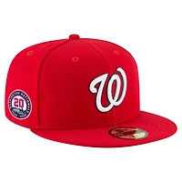 Men's New Era  Red Washington Nationals 20th Anniversary 59FIFTY Fitted Hat