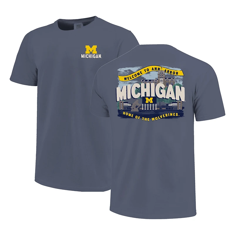 Youth  Navy Michigan Wolverines Local Campus Scene T-Shirt