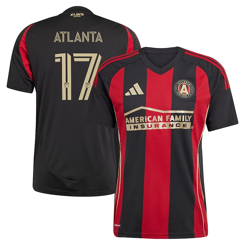 Men's adidas #17 Black Atlanta United FC 2025 The Connector Replica Player Jersey