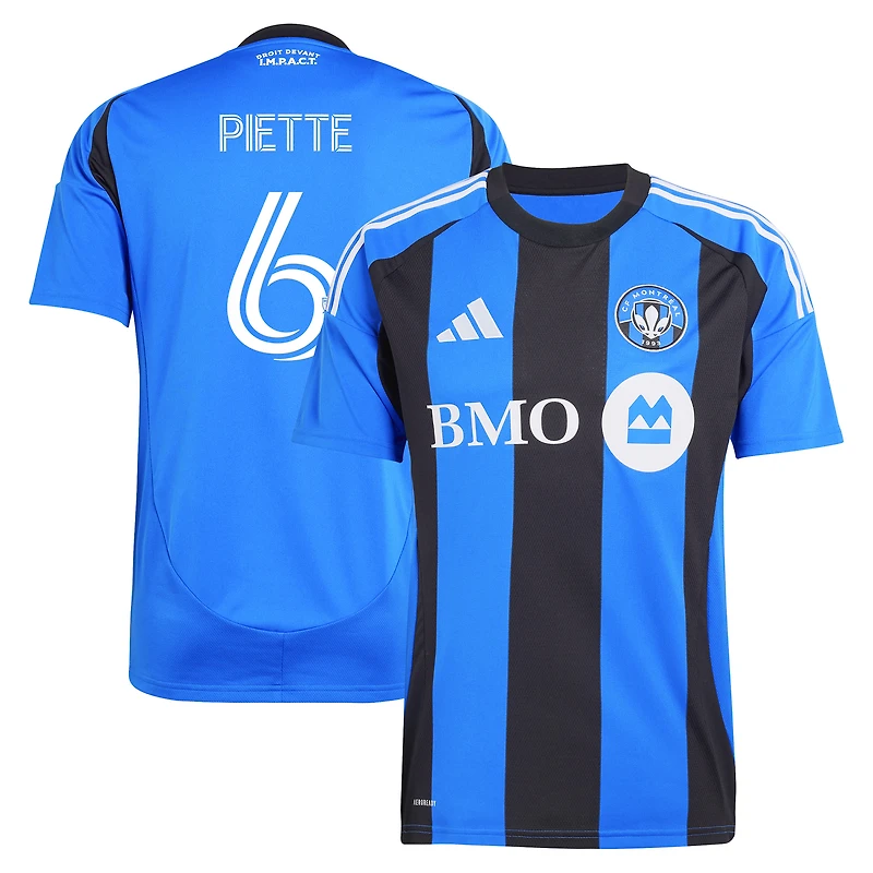 Men's adidas Samuel Piette Blue CF Montreal 2025 Montréal Original Replica Player Jersey