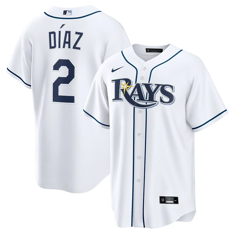 Men's Nike Yandy Díaz White Tampa Bay Rays Home Replica Jersey