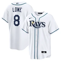 Men's Nike Brandon Lowe White Tampa Bay Rays Home Replica Jersey