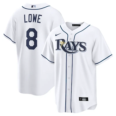 Men's Nike Brandon Lowe White Tampa Bay Rays Home Replica Jersey