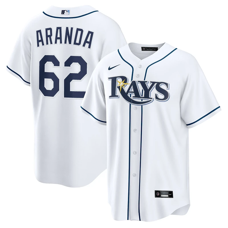 Men's Nike Jonathan Aranda White Tampa Bay Rays Home Replica Jersey