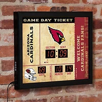 Arizona Cardinals 15" x 19" Bluetooth Scoreboard Wall Clock