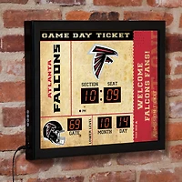 Atlanta Falcons 15" x 19" Bluetooth Scoreboard Wall Clock