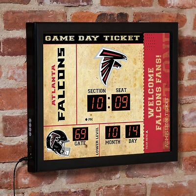 Atlanta Falcons 15" x 19" Bluetooth Scoreboard Wall Clock