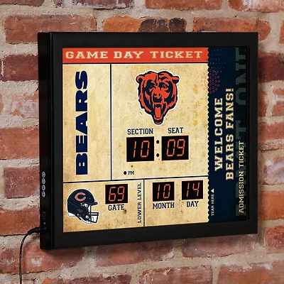 Chicago Bears 15" x 19" Bluetooth Scoreboard Wall Clock