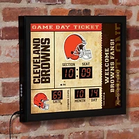 Cleveland Browns 15" x 19" Bluetooth Scoreboard Wall Clock