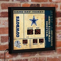 Dallas Cowboys 15" x 19" Bluetooth Scoreboard Wall Clock