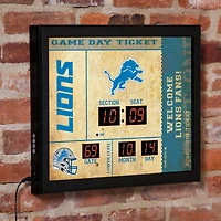 Detroit Lions 15" x 19" Bluetooth Scoreboard Wall Clock