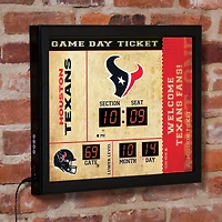 Houston Texans 15" x 19" Bluetooth Scoreboard Wall Clock