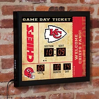 Kansas City Chiefs 15" x 19" Bluetooth Scoreboard Wall Clock