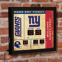 New York Giants 15" x 19" Bluetooth Scoreboard Wall Clock