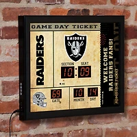 Las Vegas Raiders 15" x 19" Bluetooth Scoreboard Wall Clock