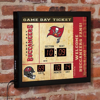 Tampa Bay Buccaneers 15" x 19" Bluetooth Scoreboard Wall Clock