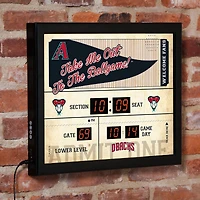 Arizona Diamondbacks 15" x 19" Bluetooth Scoreboard Wall Clock