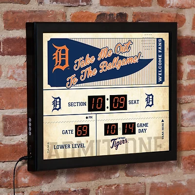 Detroit Tigers 15" x 19" Bluetooth Scoreboard Wall Clock