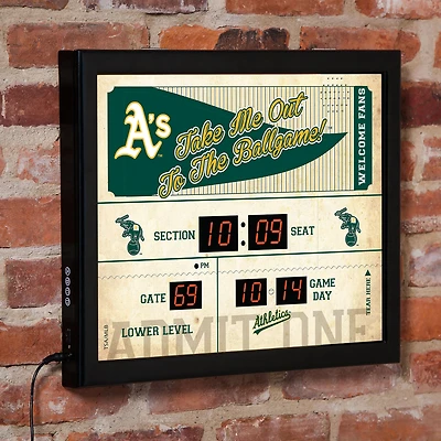 Athletics 15" x 19" Bluetooth Scoreboard Wall Clock