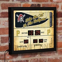 Pittsburgh Pirates 15" x 19" Bluetooth Scoreboard Wall Clock