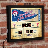 Texas Rangers 15" x 19" Bluetooth Scoreboard Wall Clock