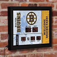 Boston Bruins 15" x 19" Bluetooth Scoreboard Wall Clock