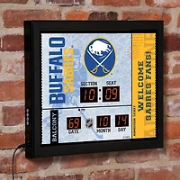 Buffalo Sabres 15" x 19" Bluetooth Scoreboard Wall Clock