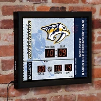 Nashville Predators 15" x 19" Bluetooth Scoreboard Wall Clock