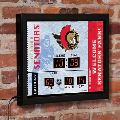 Ottawa Senators 15" x 19" Bluetooth Scoreboard Wall Clock