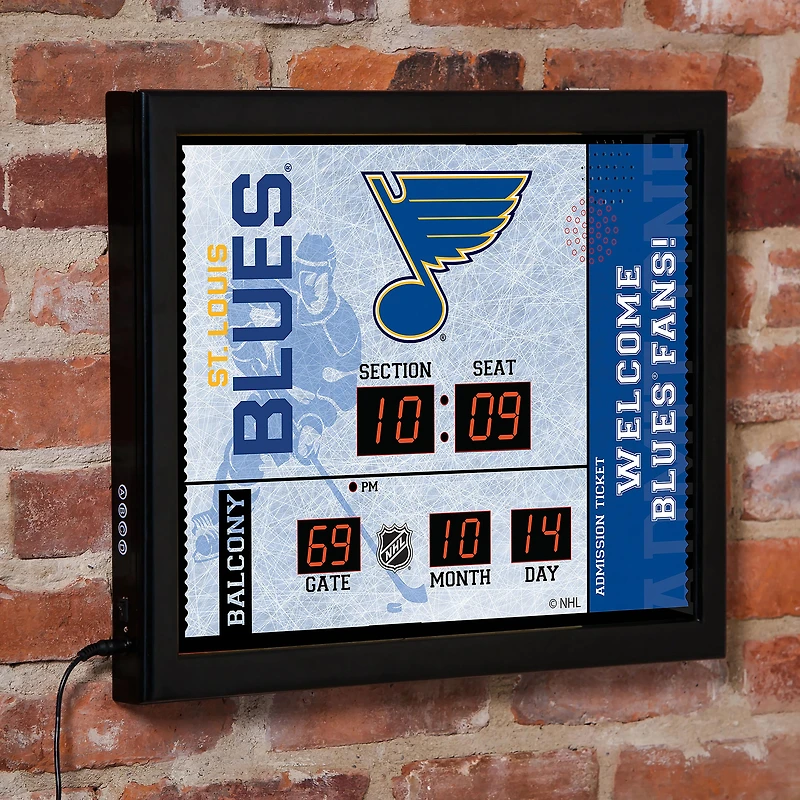 St. Louis Blues 15" x 19" Bluetooth Scoreboard Wall Clock