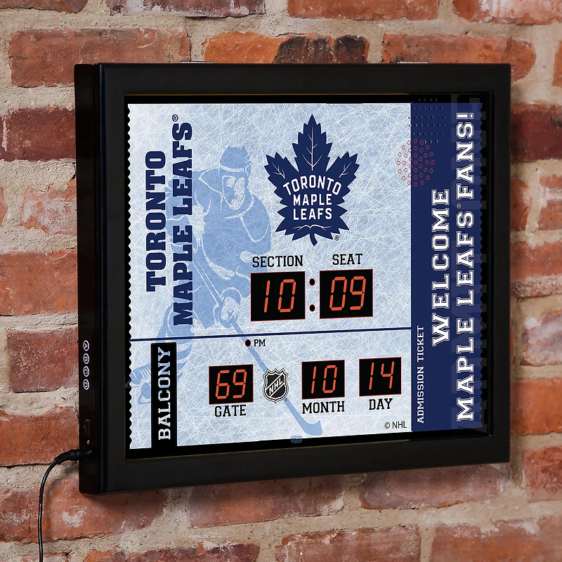 Toronto Maple Leafs 15" x 19" Bluetooth Scoreboard Wall Clock