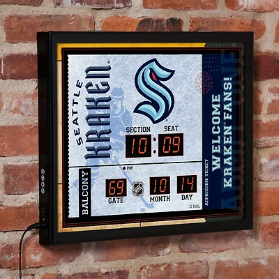 Seattle Kraken 15" x 19" Bluetooth Scoreboard Wall Clock