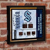 Seattle Kraken 15" x 19" Bluetooth Scoreboard Wall Clock