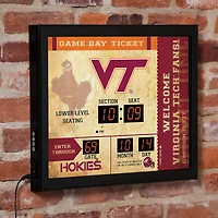Virginia Tech Hokies 15" x 19" Bluetooth Scoreboard Wall Clock
