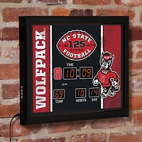 NC State Wolfpack 15" x 19" Bluetooth Scoreboard Wall Clock