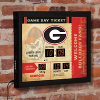 Georgia Bulldogs 15" x 19" Bluetooth Scoreboard Wall Clock