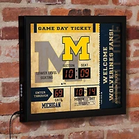 Michigan Wolverines 15" x 19" Bluetooth Scoreboard Wall Clock