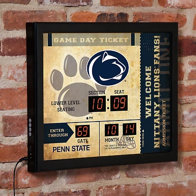 Penn State Nittany Lions 15" x 19" Bluetooth Scoreboard Wall Clock
