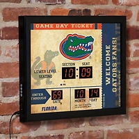 Florida Gators 15" x 19" Bluetooth Scoreboard Wall Clock